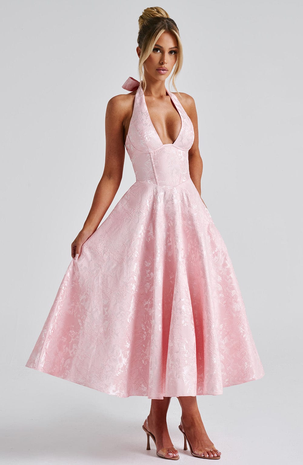 Robe mi-longue Effie - Blush