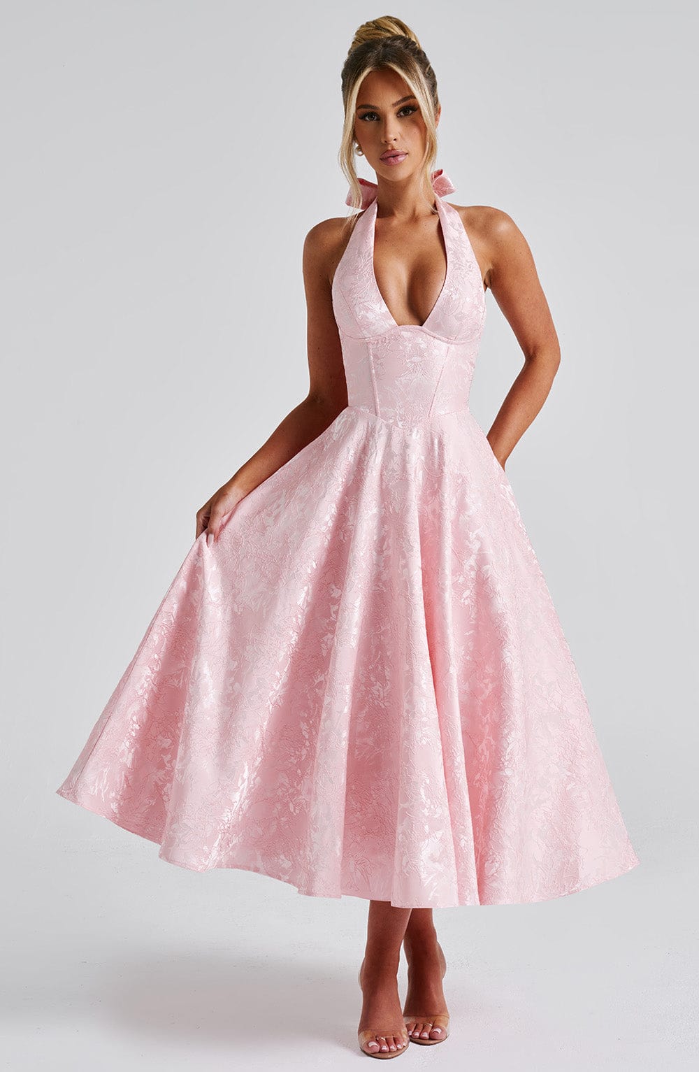 Robe mi-longue Effie - Blush