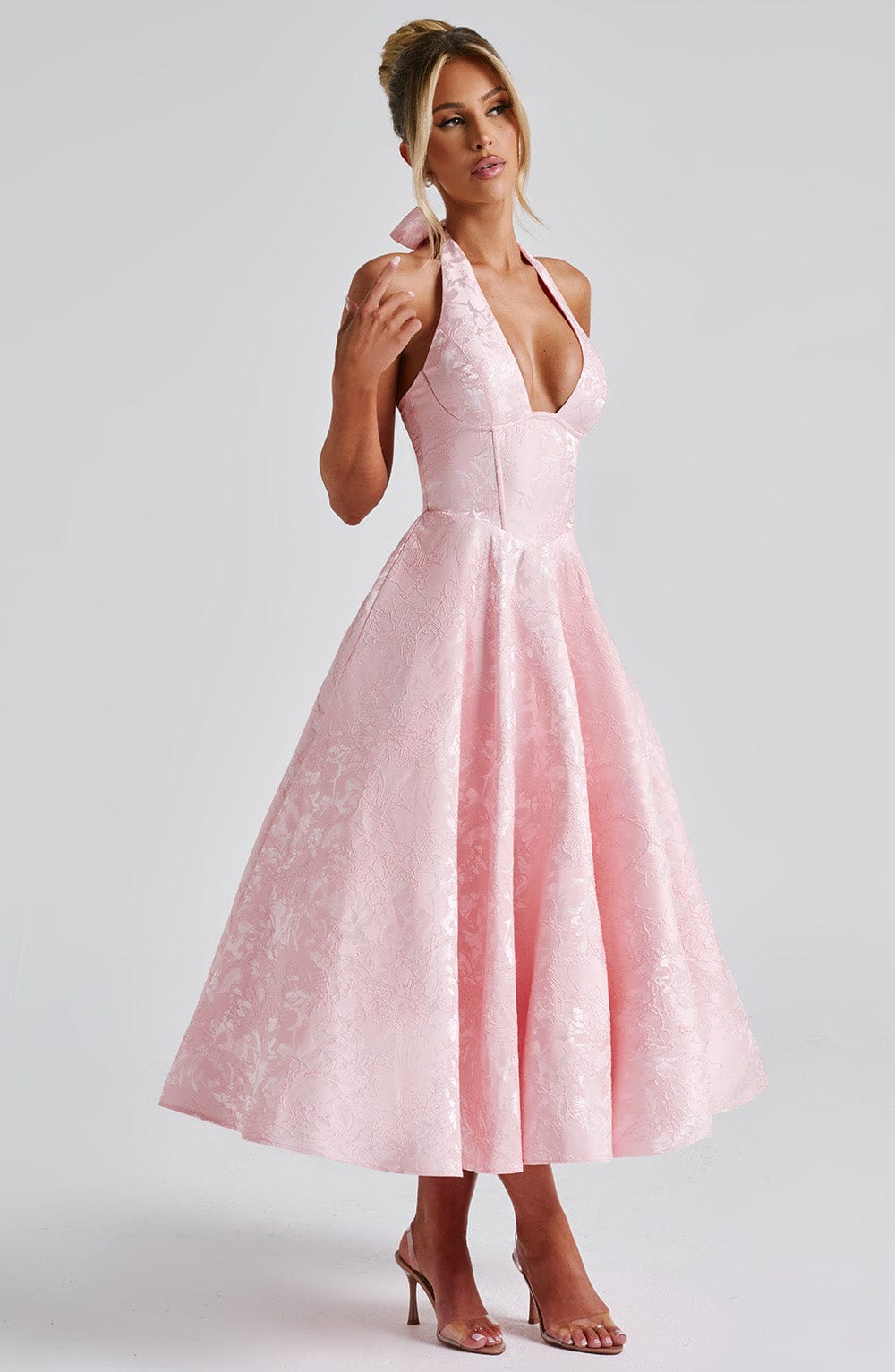 Robe mi-longue Effie - Blush