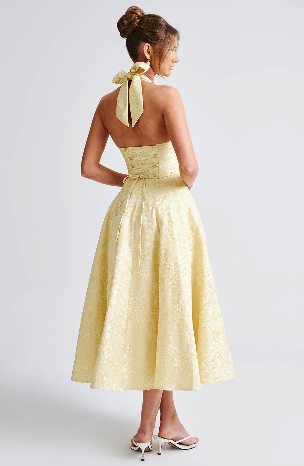 Robe mi-longue Effie - Citron