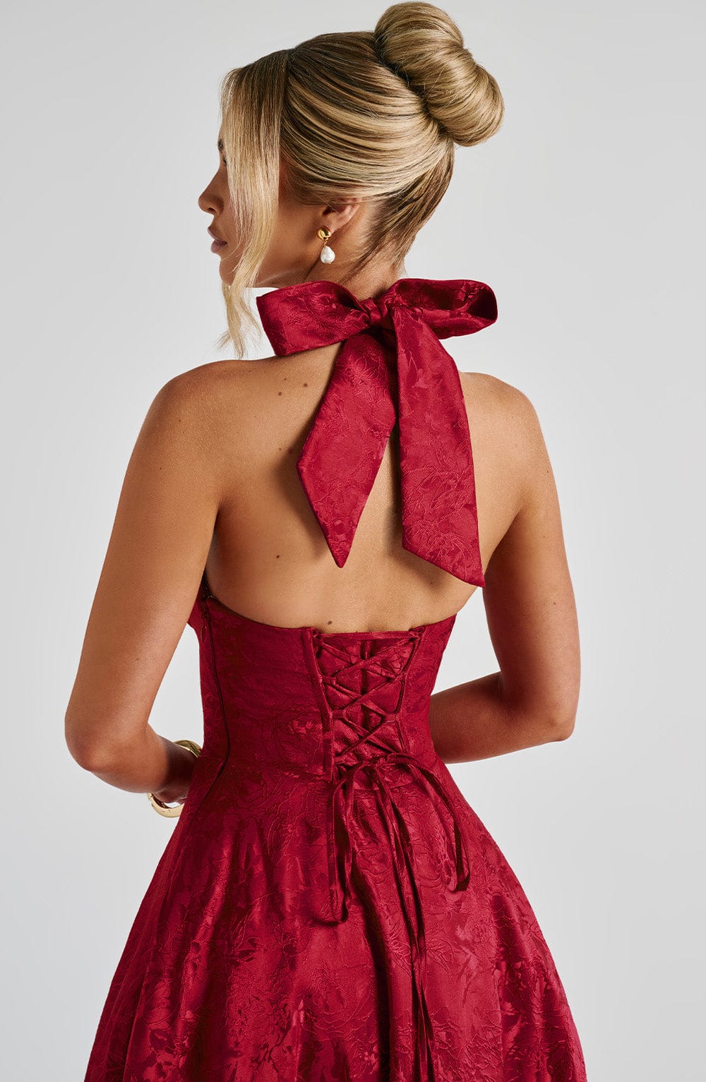 Robe mi-longue Effie - Rouge