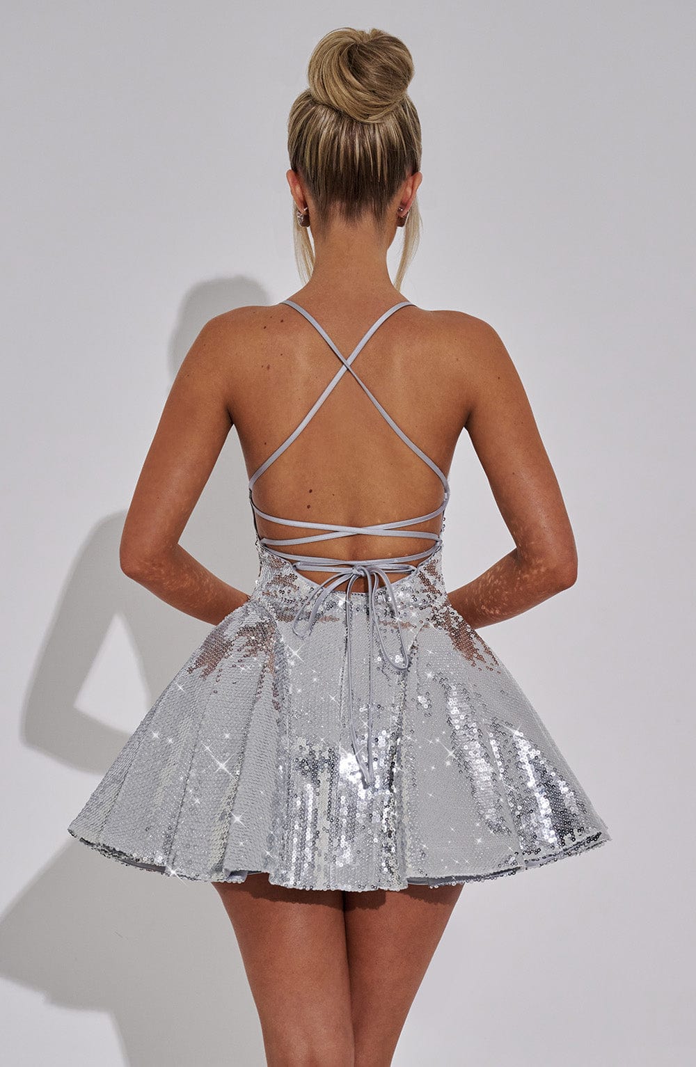 Electra Mini Dress - Silver