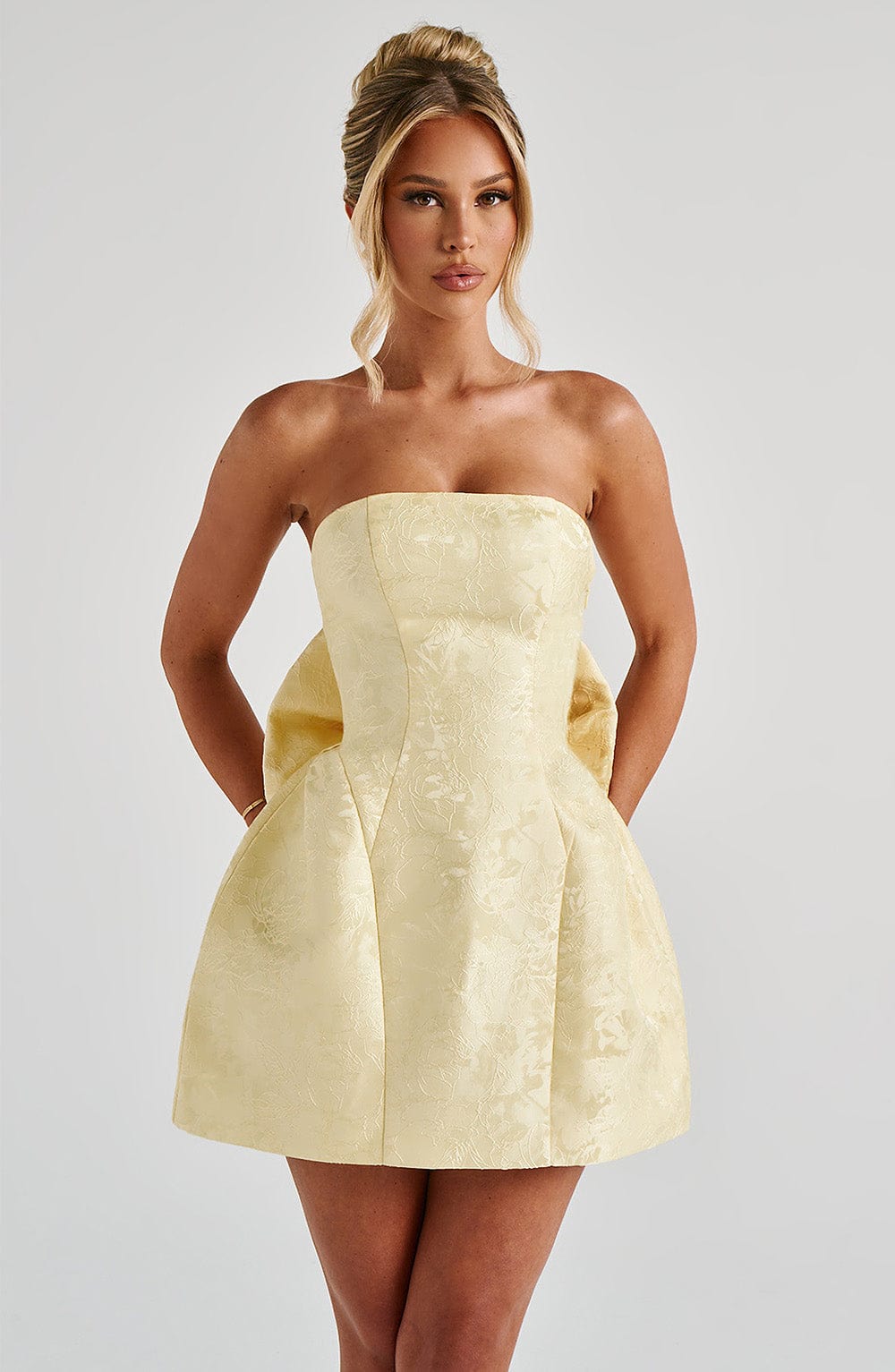 Robe courte Elenora - Citron