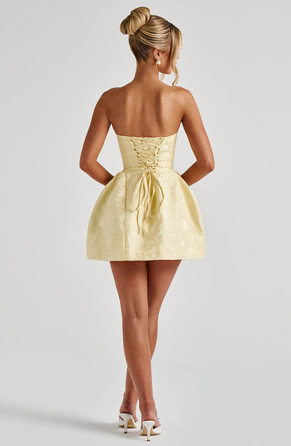 Robe courte Elenora - Citron