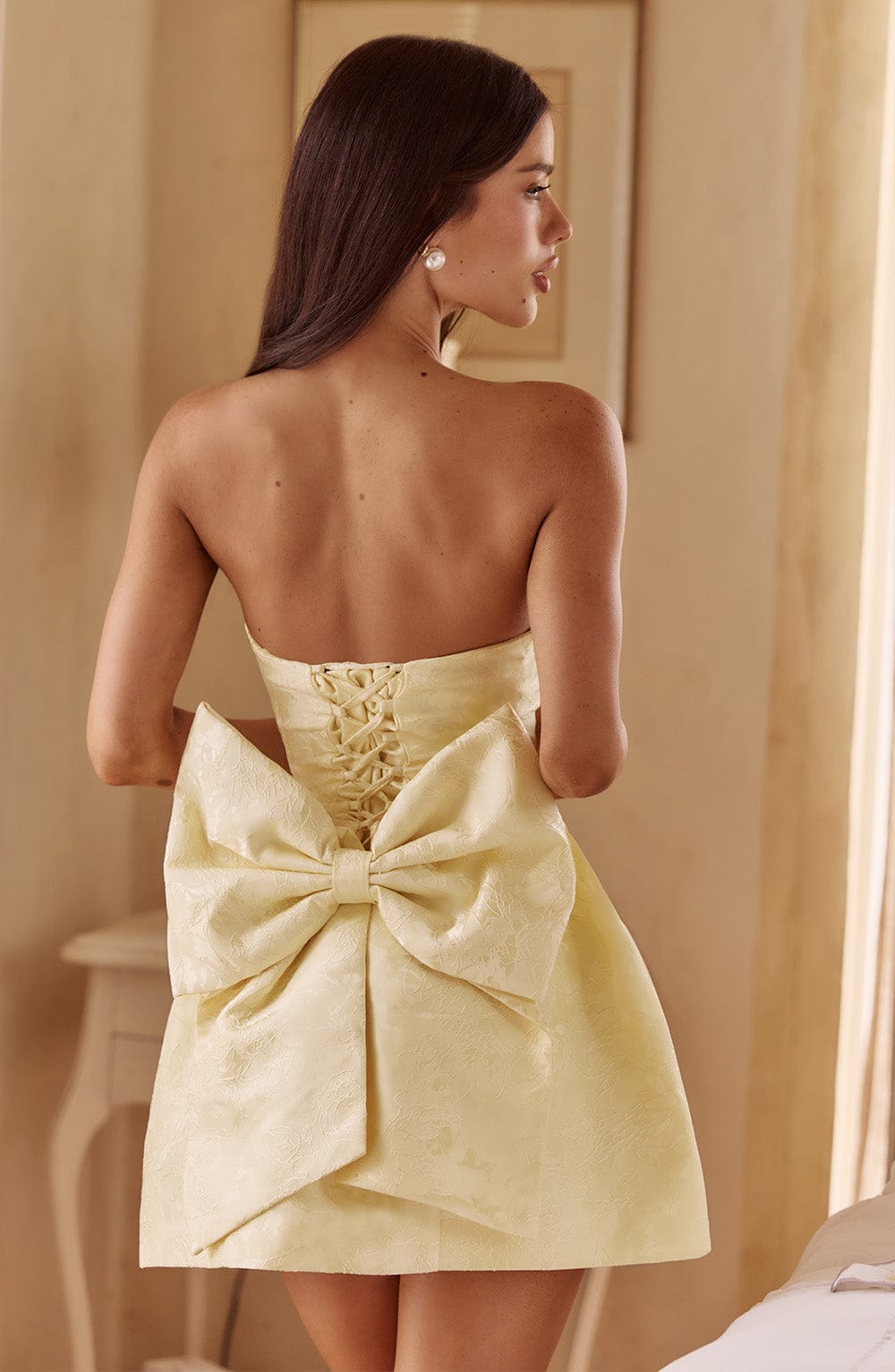 Robe courte Elenora - Citron