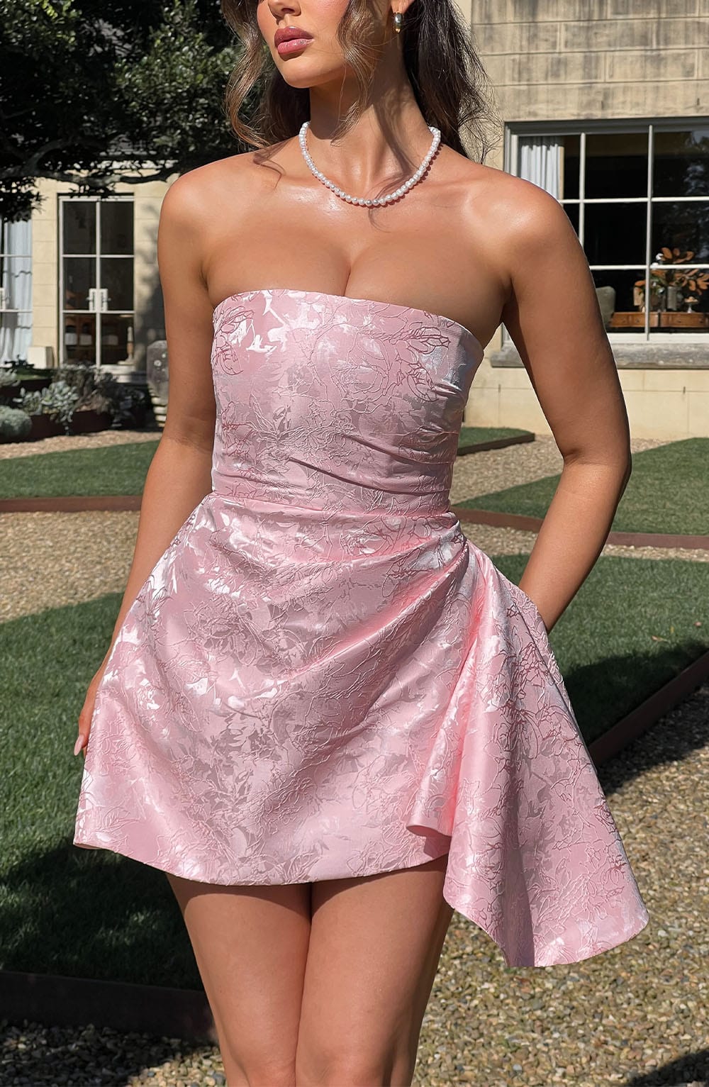 Élodie Short Dress - Powder Pink