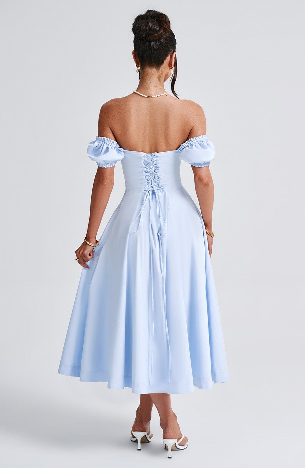 Robe mi-longue Elora - Bleu