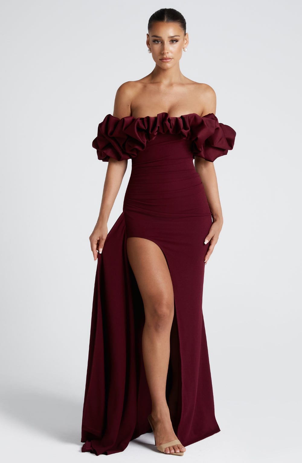 Robe longue Elsie - Laque cerise