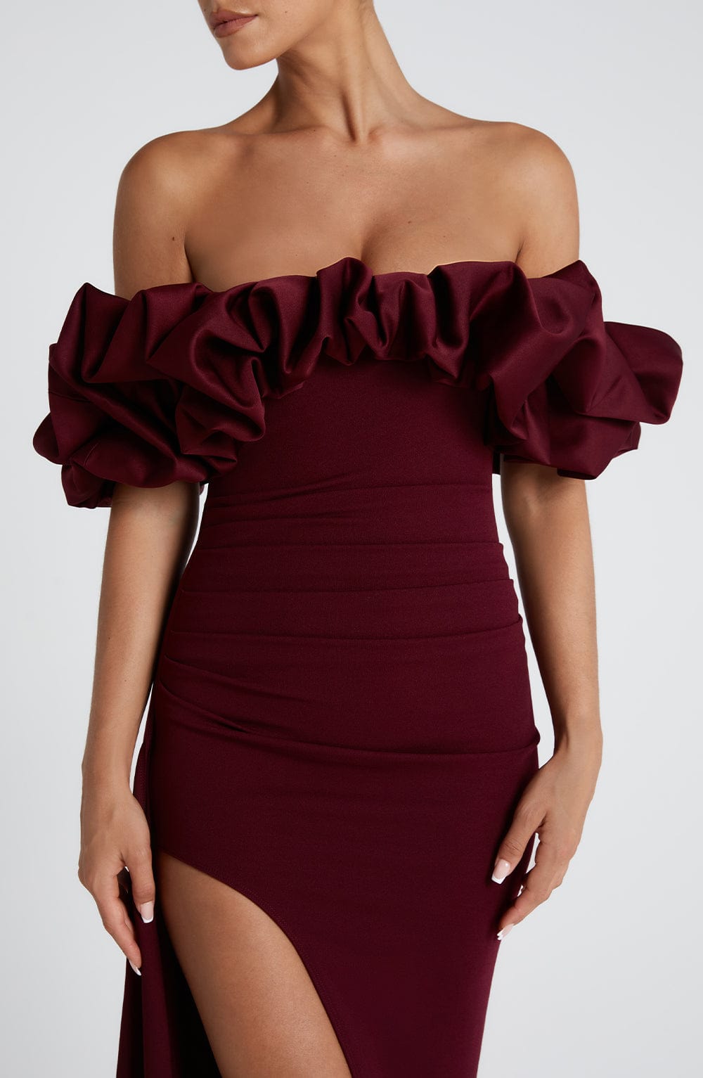 Robe longue Elsie - Laque cerise