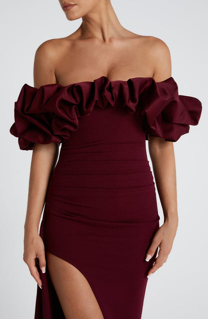 Robe longue Elsie - Laque cerise