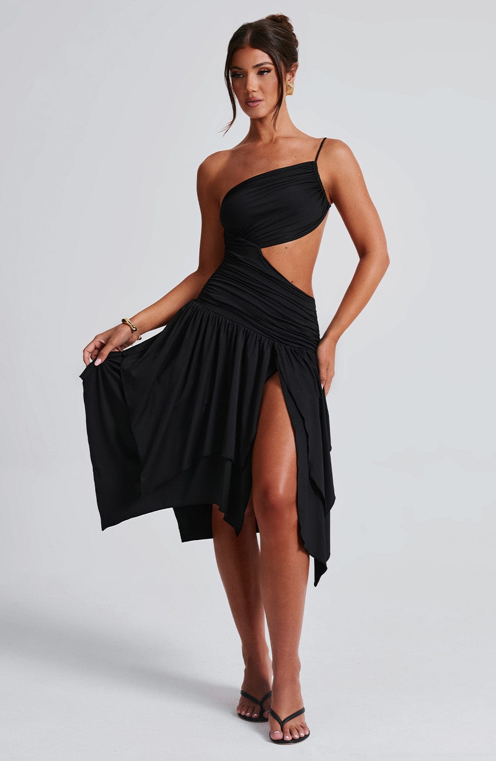 Robe mi-longue Emeline - Noir