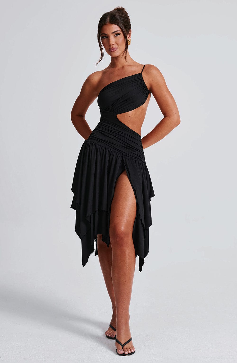 Robe mi-longue Emeline - Noir