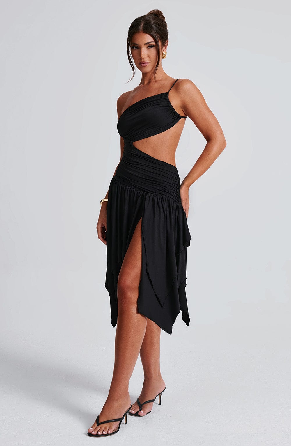 Robe mi-longue Emeline - Noir