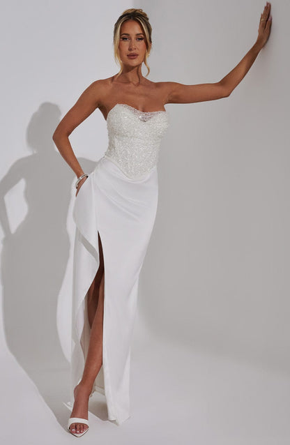 Robe longue Emrielle - Ivoire