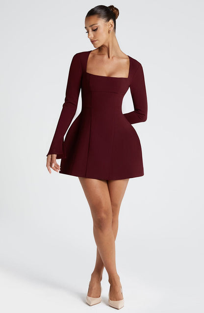 Robe courte Esme - Laque cerise