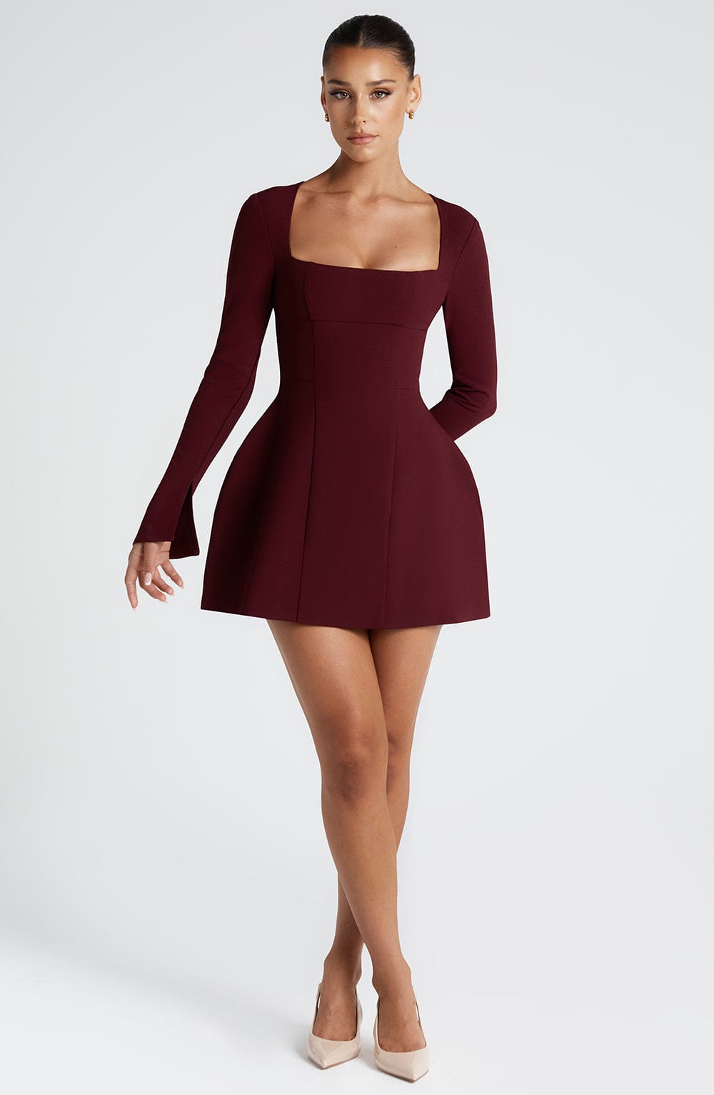 Robe courte Esme - Laque cerise