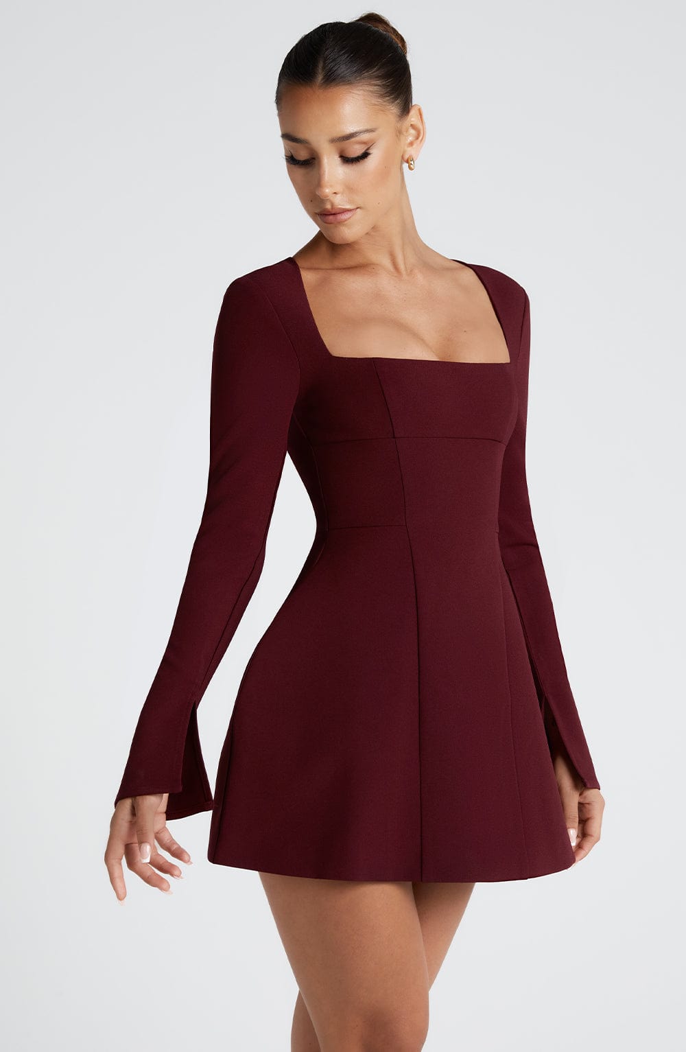 Robe courte Esme - Laque cerise