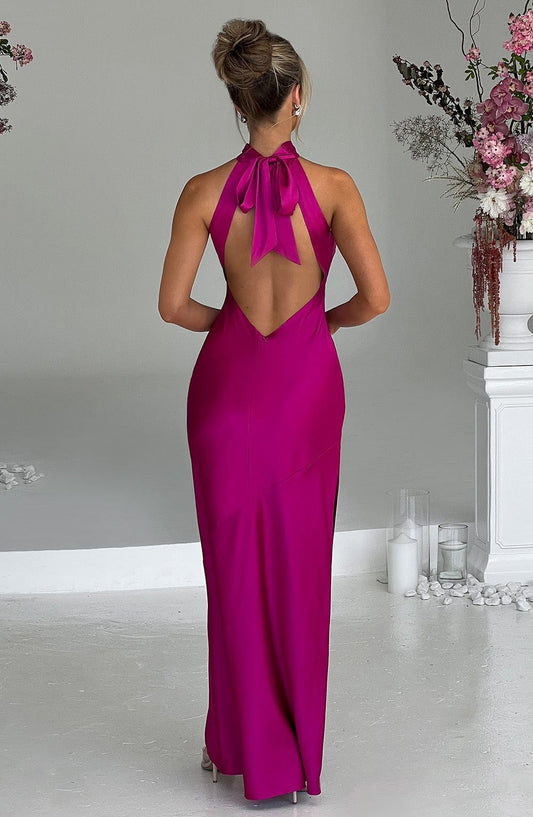 Robe longue Etta - Rose vif