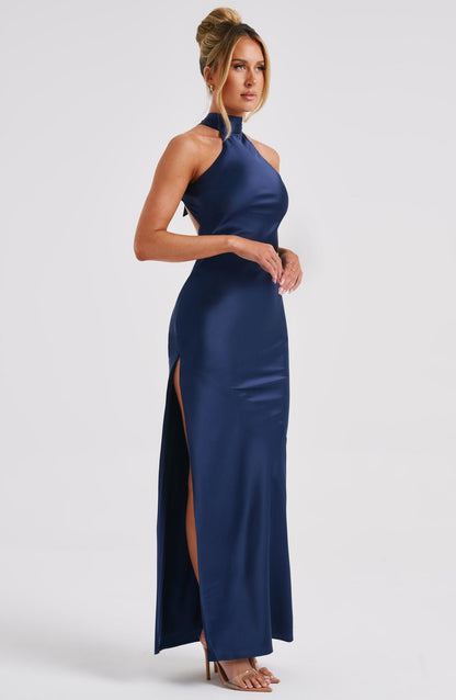 Robe longue Etta - Bleu marine