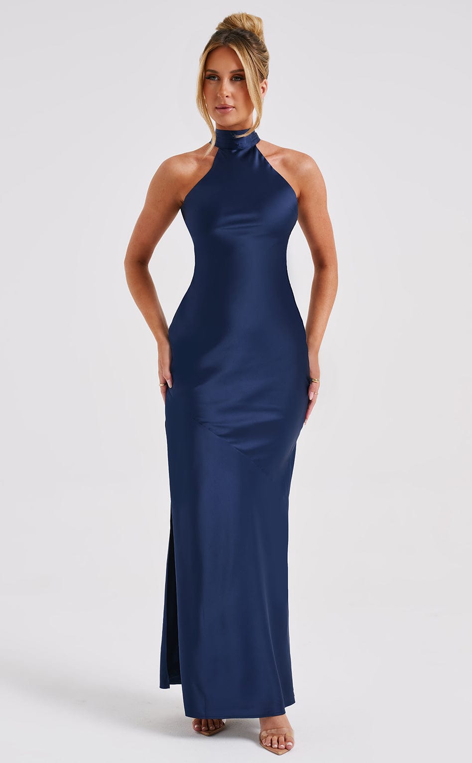 Robe longue Etta - Bleu marine