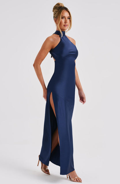 Robe longue Etta - Bleu marine