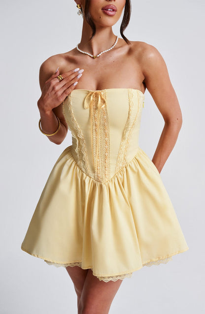 Robe courte Evie - Citron