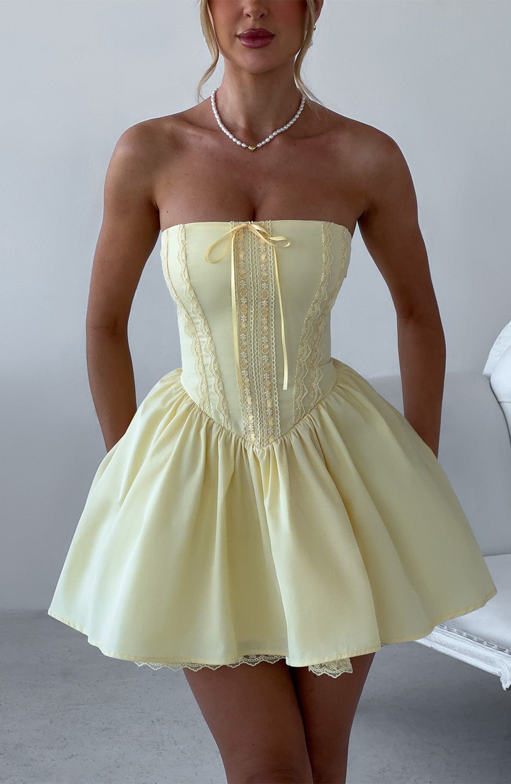 Robe courte Evie - Citron