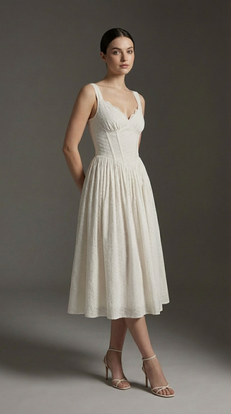 Althea Robe Mi-Longue - Ivoire