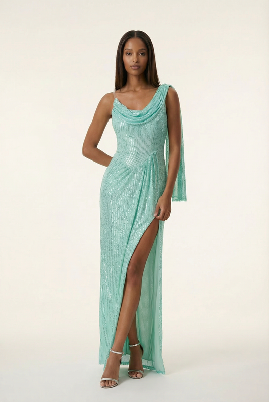 Constance Robe Longue - Émeraude