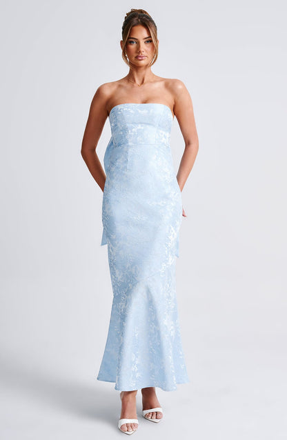 Robe longue Felicity - Bleu