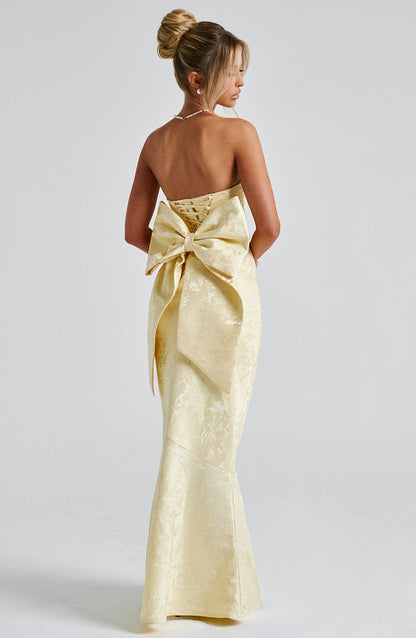 Robe longue Felicity - Citron