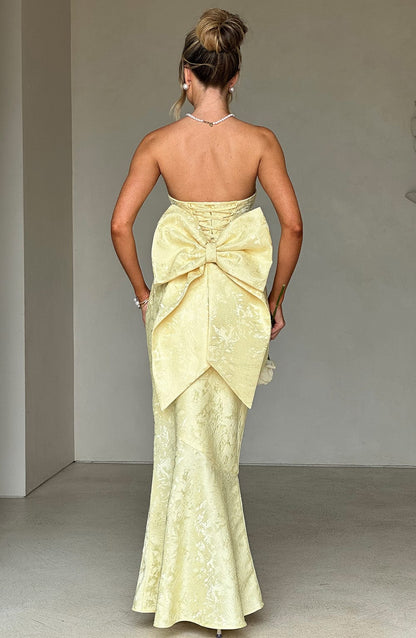 Robe longue Felicity - Citron