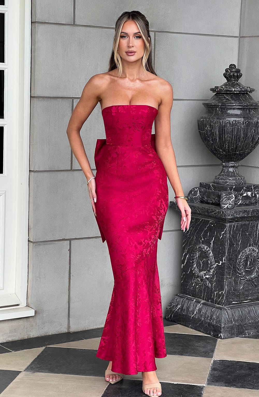 Robe longue Felicity - Rouge