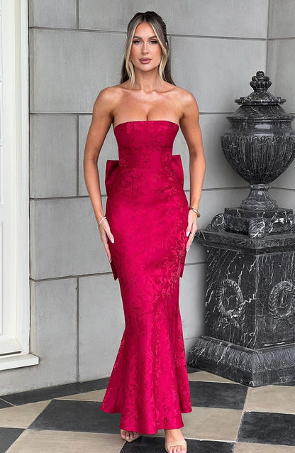 Robe longue Felicity - Rouge