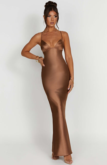 Robe longue Fenty - Chocolat