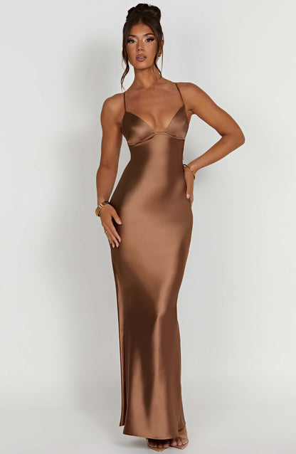 Robe longue Fenty - Chocolat