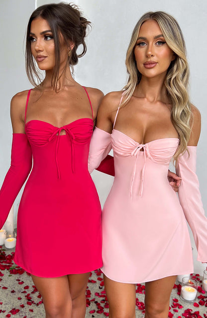 Robe courte Fiona - Blush