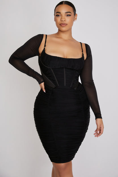 Livia Robe Mi-Longue Noir