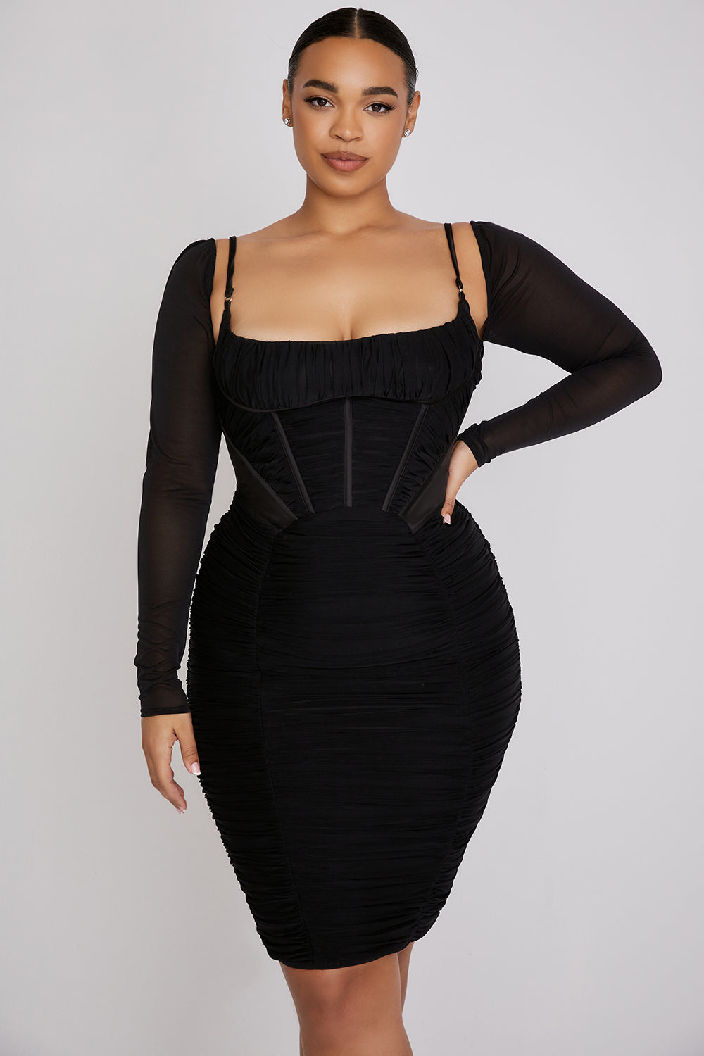 Livia Robe Mi-Longue Noir