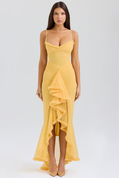 Éléonore Robe Longue Abricot