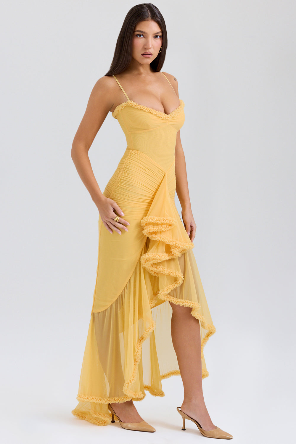 Éléonore Robe Longue Abricot