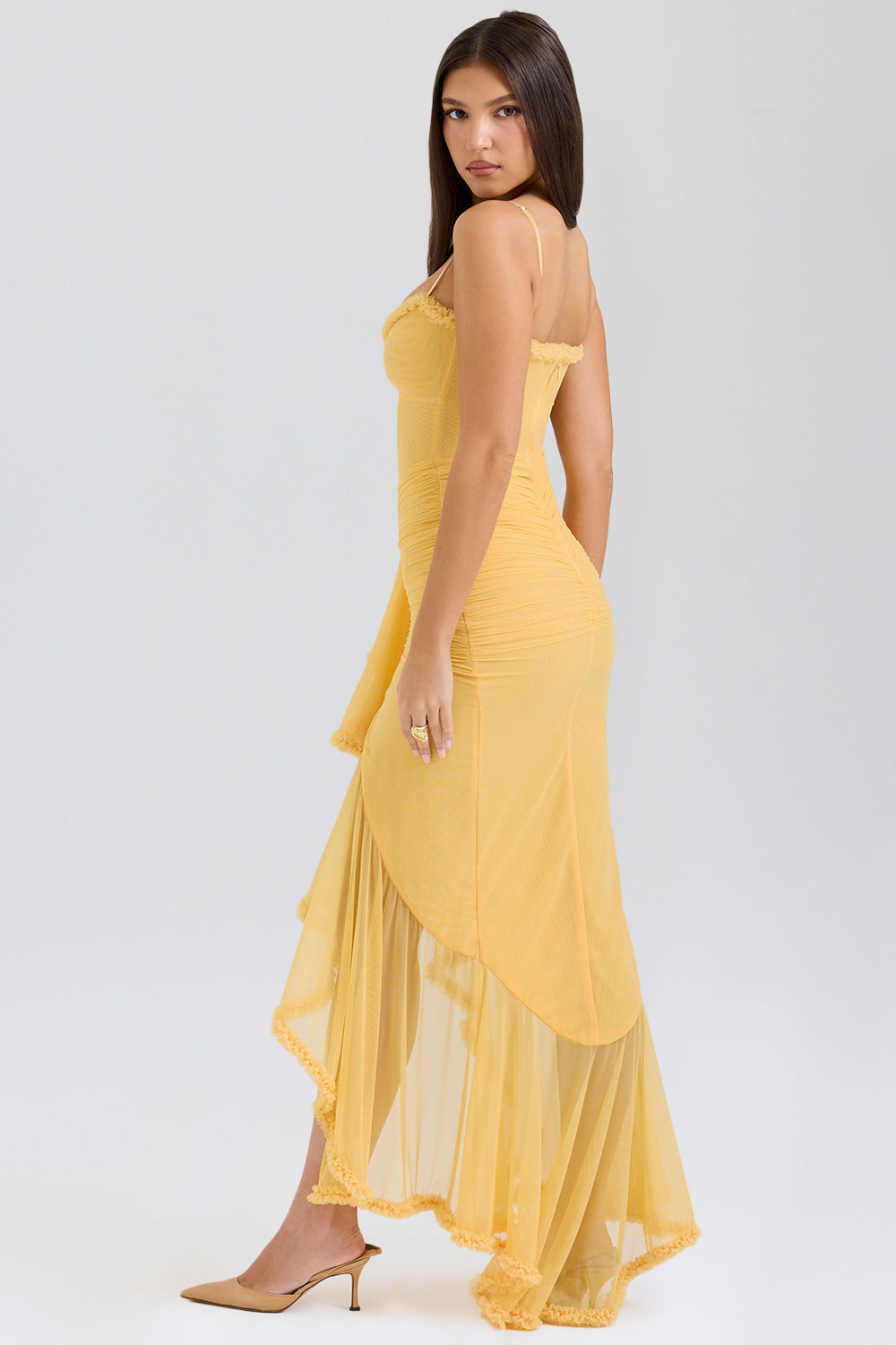 Éléonore Robe Longue Abricot