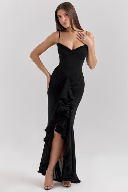 Éléonore Robe Longue Noir