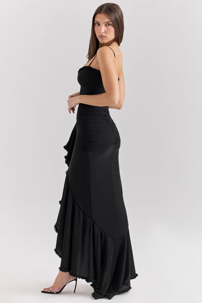 Éléonore Robe Longue Noir
