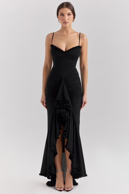 Éléonore Robe Longue Noir