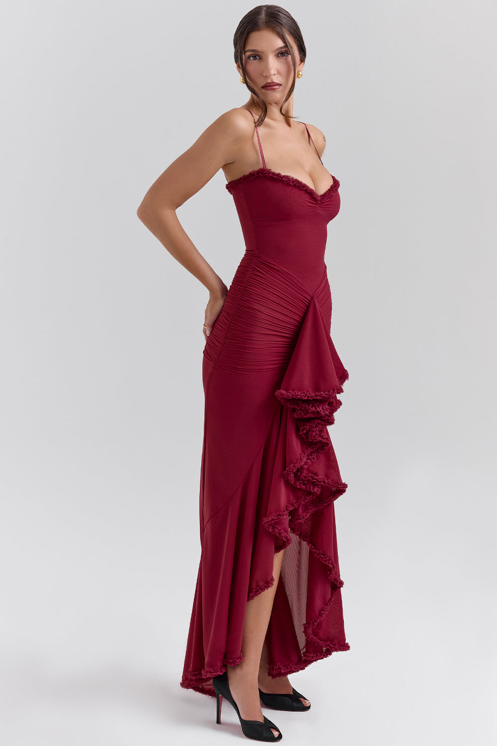 Éléonore Robe Longue Bordeaux