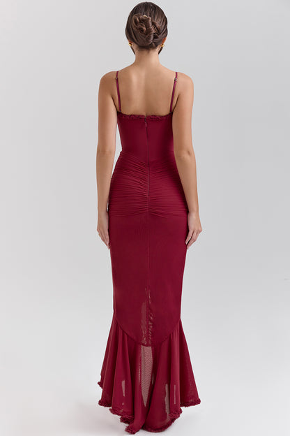 Éléonore Robe Longue Bordeaux