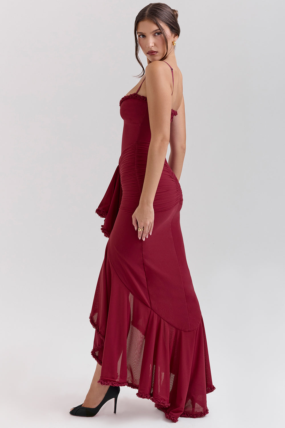 Éléonore Robe Longue Bordeaux