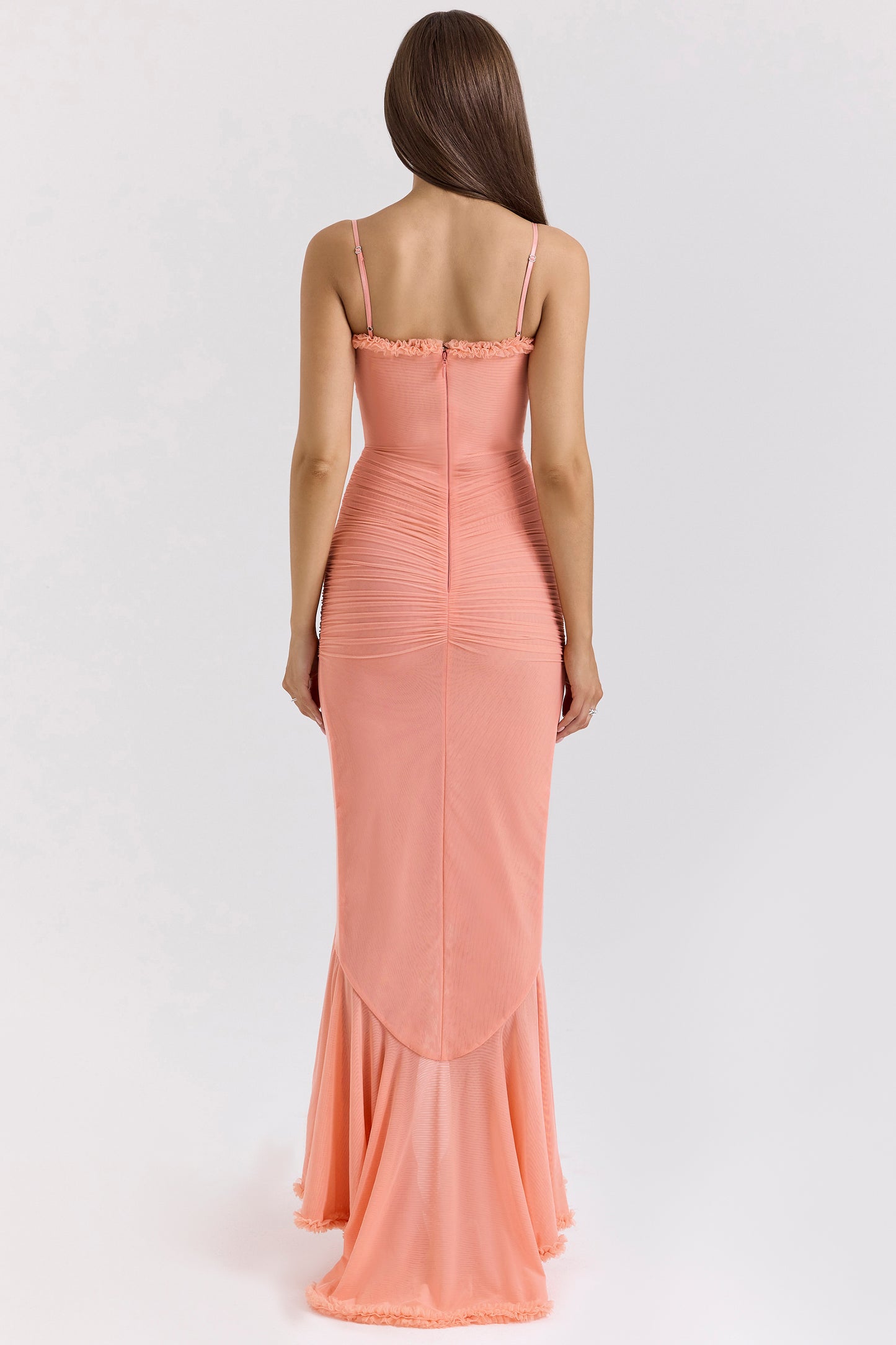 Éléonore Robe Longue Pêche