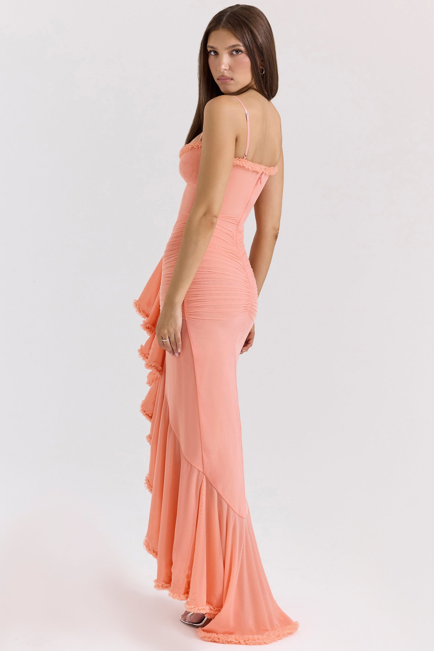 Éléonore Robe Longue Pêche